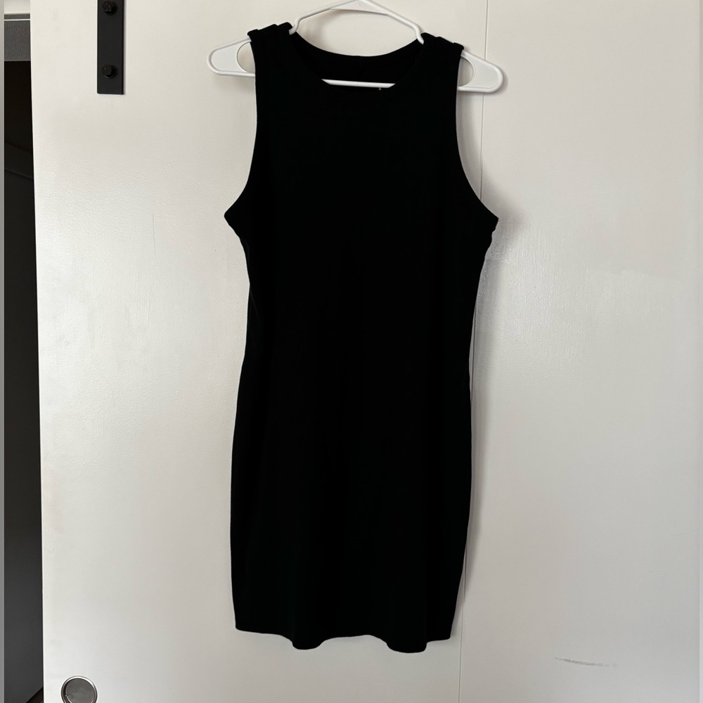 A New Day Black Ribbed Mini Dress